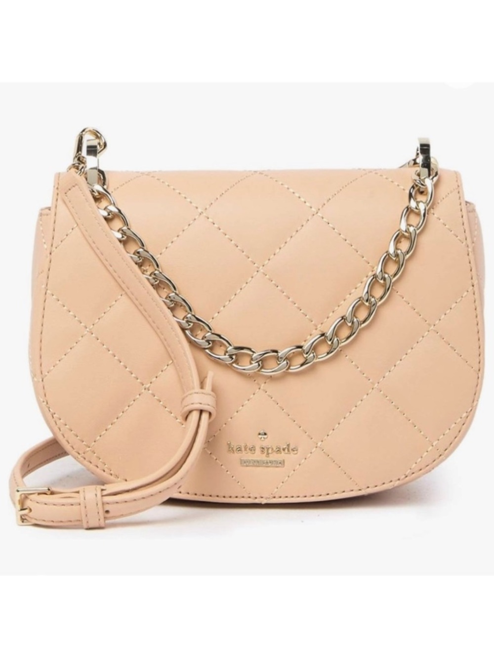 Kate Spade Emerson Place Rita Crossbody Saddle Convertible Handbag Cashew Beige